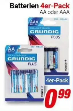 CENTERSHOP Batterien AA oder AAA Angebot