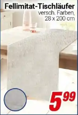 CENTERSHOP Fellimitat-Tischläufer Angebot