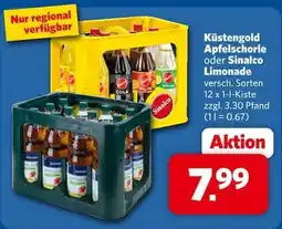 Combi Küstengold Apfelschorle oder Sinalco Limonade Angebot