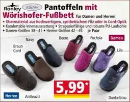 Norma Ronley Pantoffeln mit Wörishofer-Fußbett Angebot