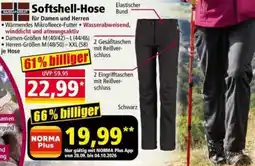 Norma Softshell-Hose Angebot