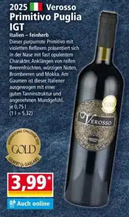 Norma Verosso Primitivo Puglia IGT Angebot
