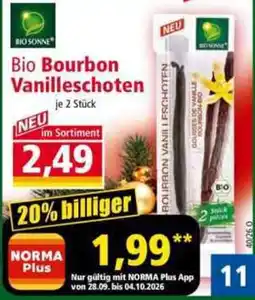 Norma Bio SONNE Bourbon Vanilleschoten Angebot