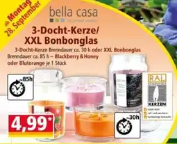 Norma bella casa 3-Docht-Kerze/XXL Bonbonglas Angebot