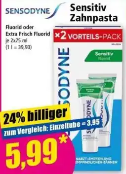 Norma Sensodyne Sensitiv Zahnpasta Angebot