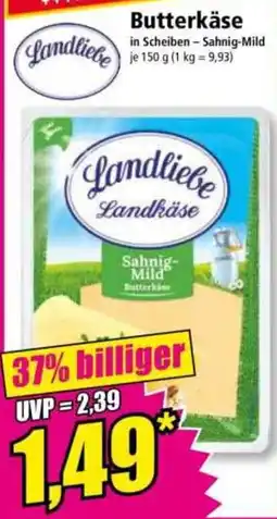 Norma Landliebe Butterkäse Angebot