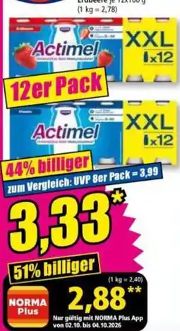 Norma Actimel Angebot