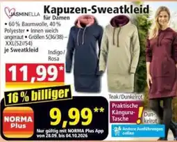 Norma JASMINELLA Kapuzen-Sweatkleid für Damen Angebot