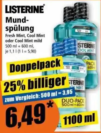 Norma Listerine Mundspülung Angebot