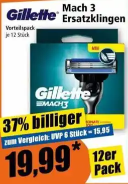 Norma Gillette Mach 3 Ersatzklingen Angebot