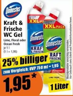 Norma Domestos Kraft & Frische WC Gel Angebot
