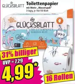 Norma GLÜCKSBLATT Toilettenpapier Angebot