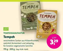 Biomarkt TEMPEHMANUFAKTUR Tempeh Angebot