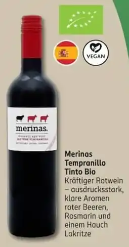 Rossmann Merinas Tempranillo Tinto Bio Angebot