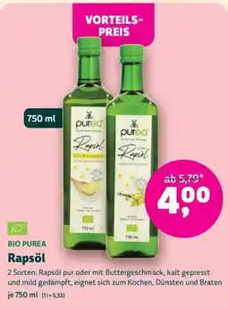 Biomarkt BIO PUREA Rapsöl Angebot