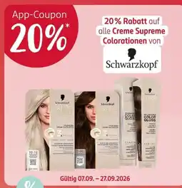 Rossmann Creme Supreme Colorationen von Schwarzkopf Angebot