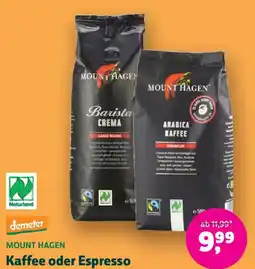 Biomarkt MOUNT HAGEN Kaffee oder Espresso Angebot