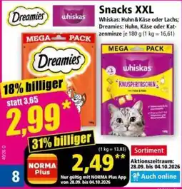 Norma Dreamies Snacks XXL Angebot