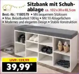 Norma Sitzbank mit Schuhablage Angebot
