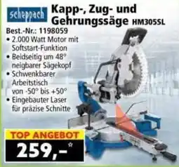Norma Scheppach Kapp-, Zug- und Gehrungssäge HM305SL Angebot