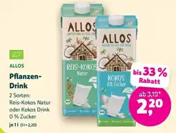 Biomarkt ALLOS Pflanzen-Drink Angebot