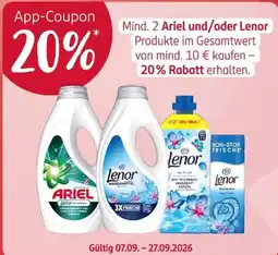 Rossmann Ariel und/oder Lenor Produkte Angebot