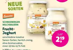 Biomarkt SCHROZBERGER MILCHBAUERN Frucht-Joghurt Angebot
