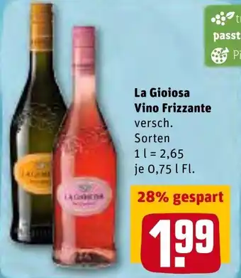 REWE La Gioiosa Vino Frizzante 0,75L Angebot