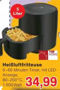 Wiglo Wunderland TIM HOME Heißluftfritteuse Angebot
