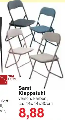 Wiglo Wunderland Samt Klappstuhl Angebot