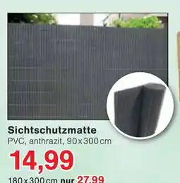 Wiglo Wunderland Sichtschutzmatte PVC, anthrazit Angebot
