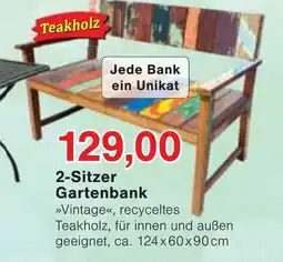 Wiglo Wunderland 2-Sitzer Gartenbank »Vintage«, recyceltes Teakholz Angebot