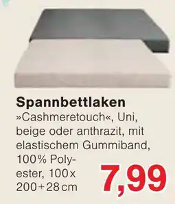Wiglo Wunderland Spannbettlaken »Cashmeretouch« Angebot