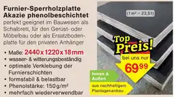 Wiglo Wunderland Furnier-Sperrholzplatte Akazie phenolbeschichtet Angebot