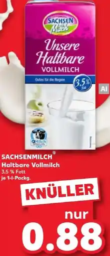 Kaufland SACHSENMILCH Haltbare Vollmilch Angebot