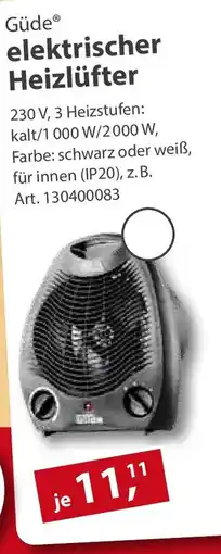Sonderpreis Baumarkt Güde elektrischer Heizlüfter Angebot