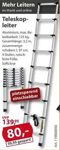 Sonderpreis Baumarkt Teleskopleiter Angebot