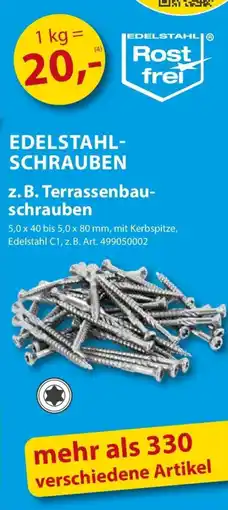 Sonderpreis Baumarkt Edelstahl schrauben Terrassenbauschrauben Angebot