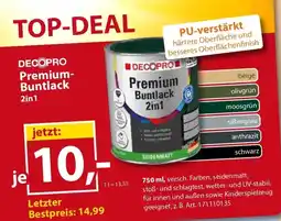 Sonderpreis Baumarkt DECOPRO Premium Buntlack 2in1 Angebot