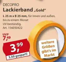 Sonderpreis Baumarkt DECOPRO Lackierband „Gold" Angebot