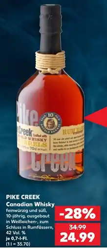 Kaufland PIKE CREEK Canadian Whisky Angebot