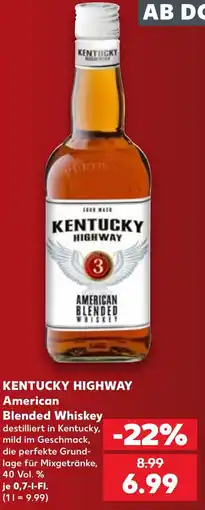 Kaufland Kentucky Highway American Blended Whiskey Angebot