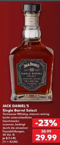 Kaufland JACK DANIEL'S Single Barrel Select Angebot