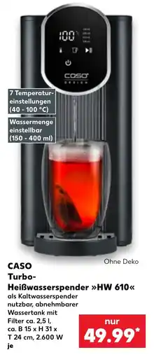 Kaufland CASO Turbo-Heißwasserspender »HW 610« Angebot