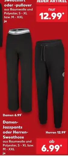 Kaufland Damen-Jazzpants oder Herren-Sweathose Angebot