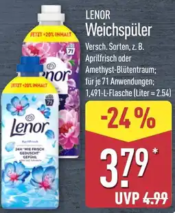 Aldi Nord Lenor Weichspüler Angebot