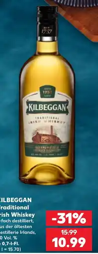 Kaufland KILBEGGAN Traditional Irish Whiskey Angebot