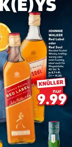 Kaufland JOHNNIE WALKER Red Label oder Red Soul Angebot