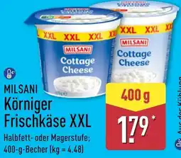 Aldi Nord MILSANI Körniger Frischkäse XXL Angebot
