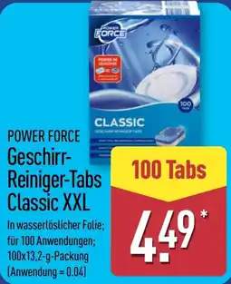 Aldi Nord POWER FORCE Geschirr-Reiniger-Tabs Classic XXL Angebot